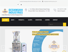 Tablet Screenshot of deshmukhindustries.com